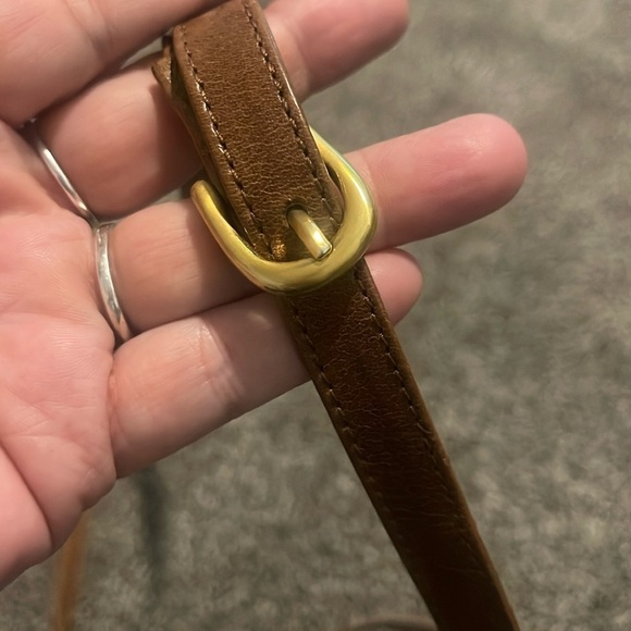 Vintage Albert Nipon leather gorgeous crossbody adjustable bag EUC - Picture 8 of 8